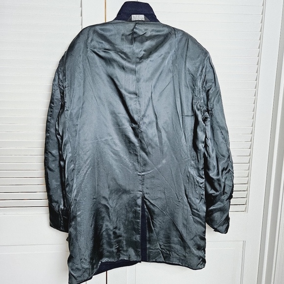 TravelSmith Men's Navy Blue Wool Blend Blazer Size 42L - Picture 16 of 16